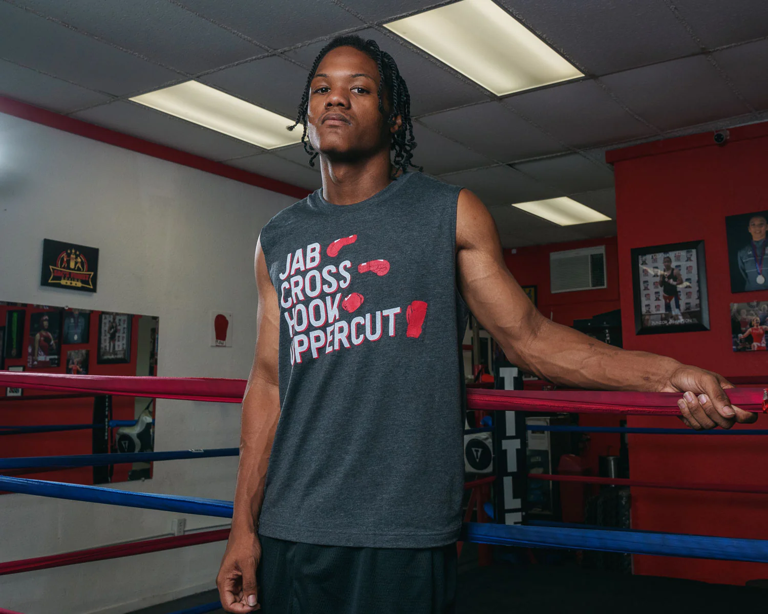 TITLE Boxing Jab Cross Muscle Tee - Image 5